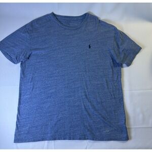 Polo Ralph Lauren Blue T-Shirt Crew‎ Neck Soft Everyday Casual Tee Medium Pony